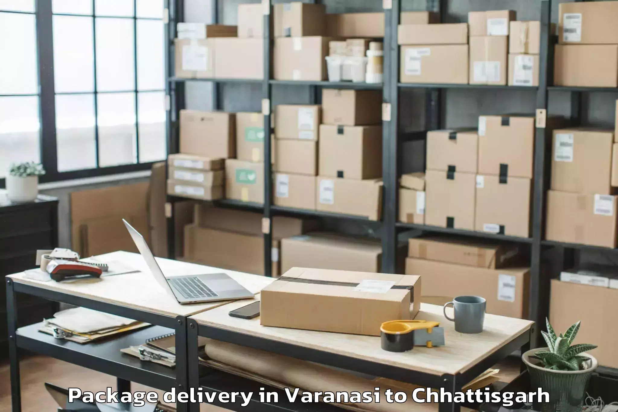 Trusted Varanasi to Korba Package Delivery